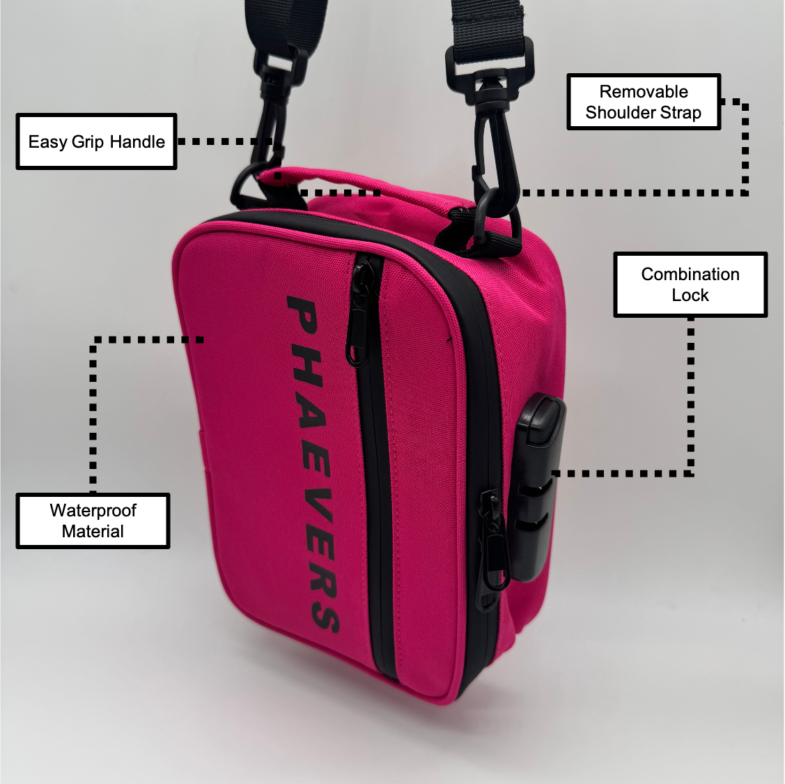 BRZE | Lockable Smell Proof Bags with Removable Shoulder Strap