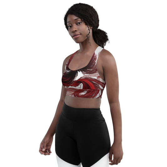 SR Crimson Cream Longline sports bra