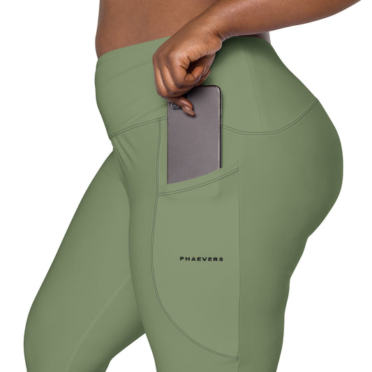 Olive Leggings with pockets