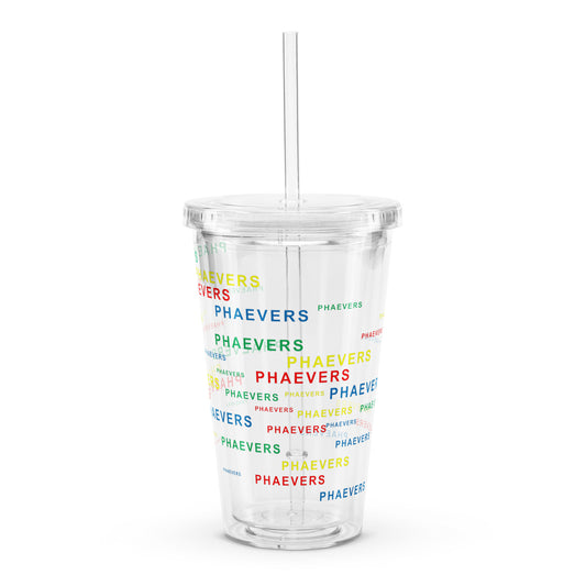 Clear plastic tumbler